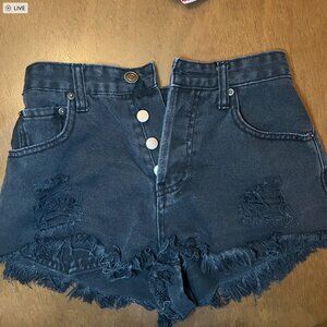 Gray Cut Off Short Shorts, Sz 00, Unbranded Vintage